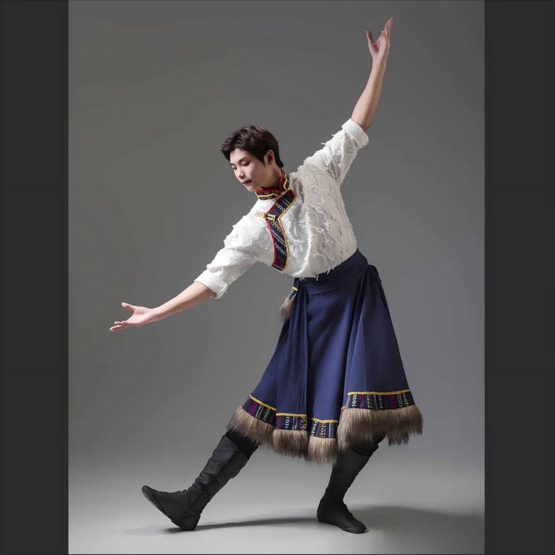 Men's Tibetan Dance Performance Costume