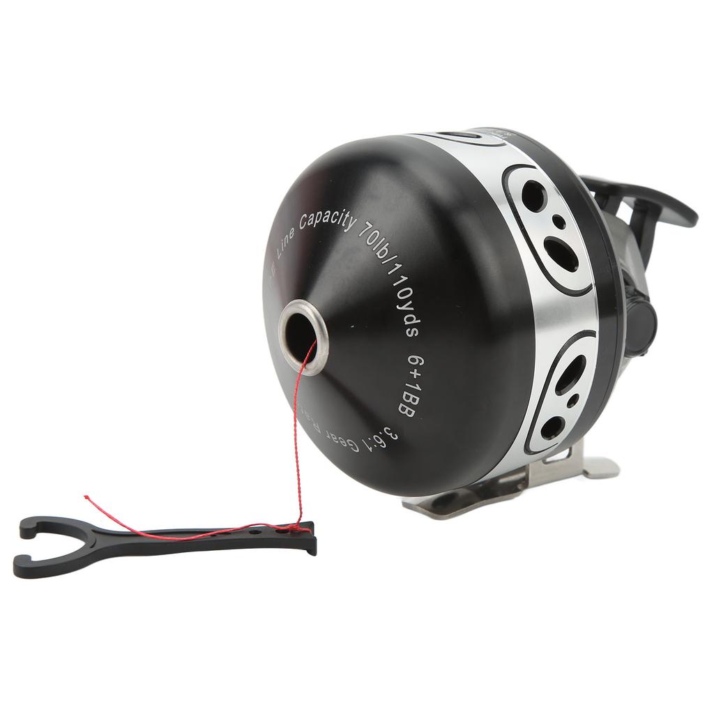BL50 Metal Large Fishing Reel 3.6:1 Speed Gear Ratio Spinning Reel for Saltwater Freshwater Black