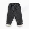 Baby Autumn and Winter Pit Trousers Plus Velvet Thickened Men's and Ladies's Children's Warm Trousers Lamb Velvet Baby Cotton Trousers Korean Version
