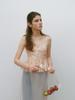 Sinseuden Sheer Pink Layered Wrap Skirt