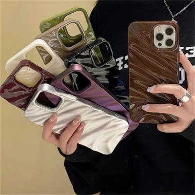 Luxury Silk Pattern Wavy Phone Case For iPhone 16 15 14 13 11 12 Pro Max X XS XR 7 8 Plus SE Shockproof Protective Soft Back Cover