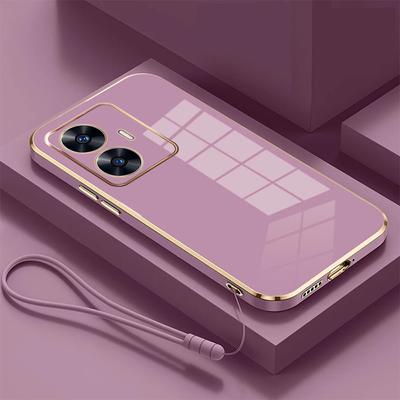 For Realme 12 Case OPPO Realme C67 10 11ProPlus C67 C55 C53 C35 C33 C31 C30 C30S C21 Luxury Square Plating Shockproof Back Cover