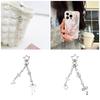 Trendy Bead Charm Key Ring Accessory Eccentric Y2K Beaded Key Chain Ornament with Heart Wing Crosses Detailing Accent