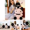 Adorable Black Lace Cat Plush Toy 8 Inch Soft Cuddly Pillow For Girlfriend Gifts