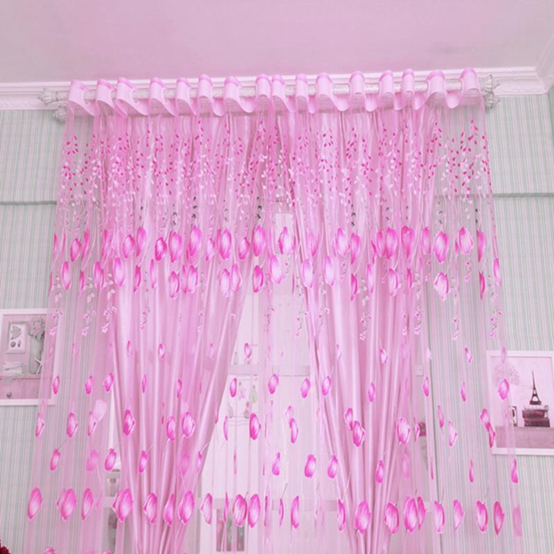 

200*100 см современные тюлевые шторы для гостиной фиолетовые шторы для детей спальня дверь кухня окно шторы детская драпировка розовый