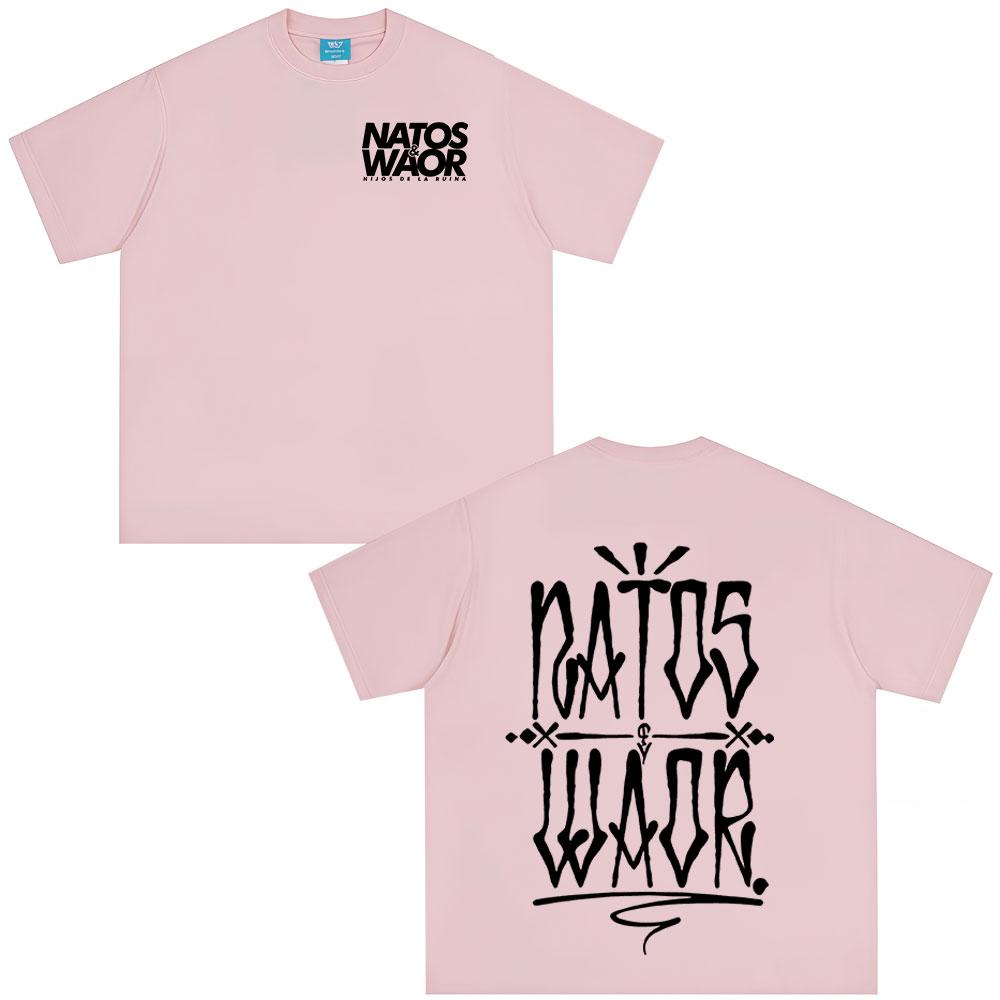 Rapper NATOS WAOR Tour 2025 T Shirts Men Women Vintage Hip Hop T-shirts Cotton Casual Oversized Short Sleeve T-shirt Streetwear