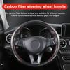 2pcs Carbon Fiber Non-Slip Steering Wheel Cover Car Accessories For Hyundai I30 Accent Creta Kona IX35 I40 Getz Sonata Elantra Veloster