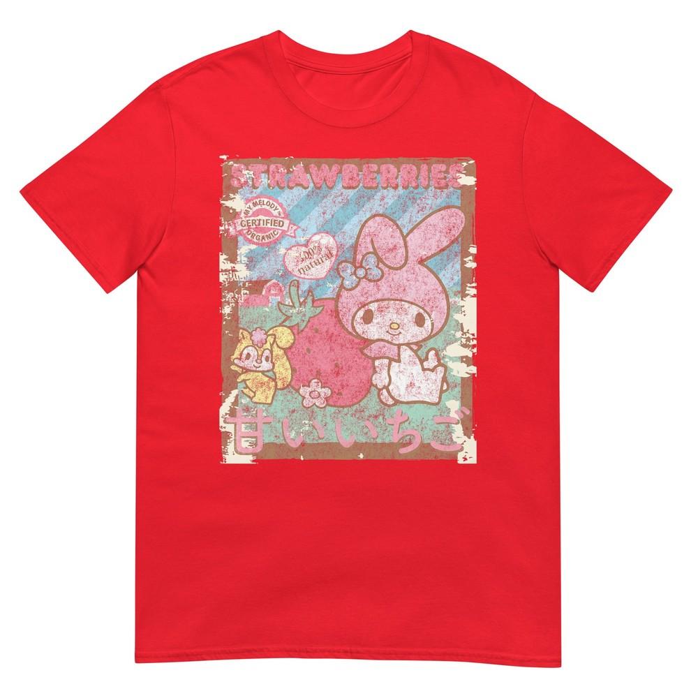 My Melody Strawberry Picking Strawberries Farm Short Sleeve Tshirt S