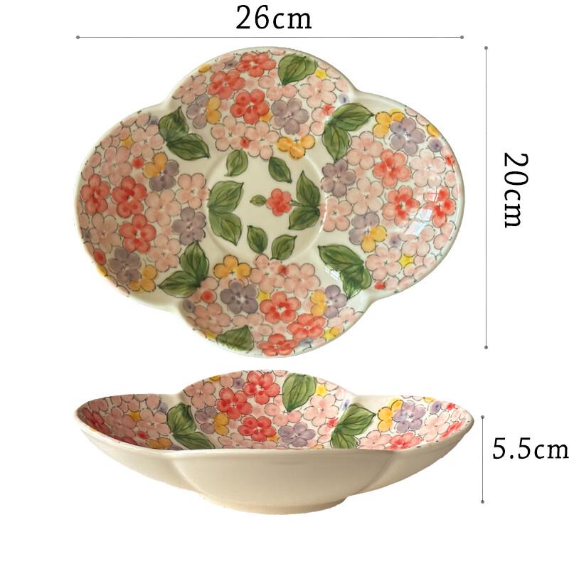 Hand-painted Floral Underglaze Ceramic Dinnerware