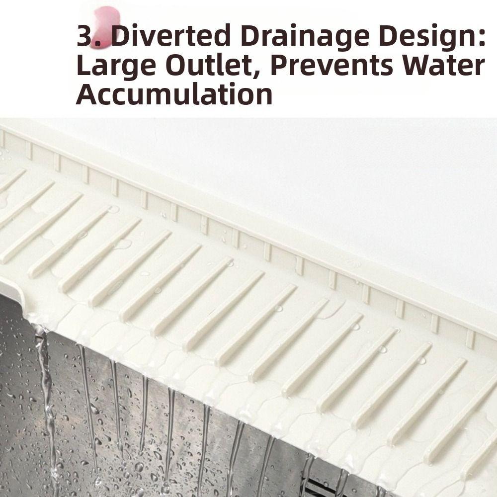 Narrow Edge Kitchen Sink Protector Silicone Drain Pad Cover New Sink Splash Guard  Countertop Use