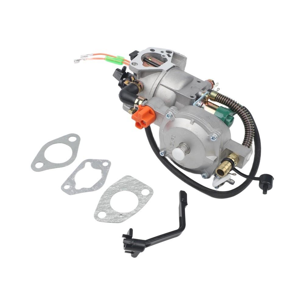 Dual Fuel Carburetor Kit For GX390 188F 190F Engines For LPG Gas Conversion 4.5-5.5KW With Choke Lever And Gaskets