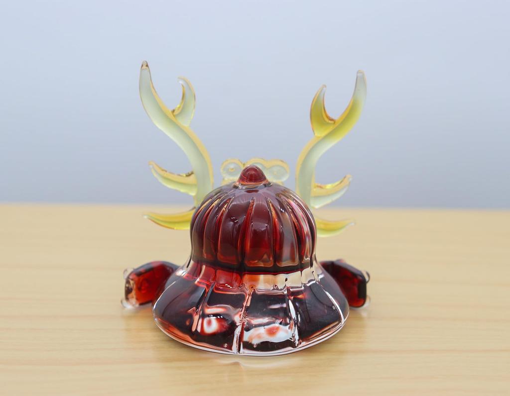 Glass Square May Doll for Boys' Day, Hard Glass, Red, Large, Beetle