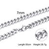 9 Size Bracelets for Men Women Stainless Steel Curb Cuban Link Chain Bracelets Party Jewelry Gift