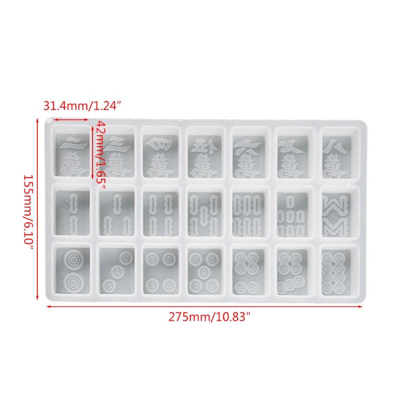 Silicone Small Mahjong Mold DIY Crystal Drop Gel High Mirror Idea for Creative Mold Handmade Accessories