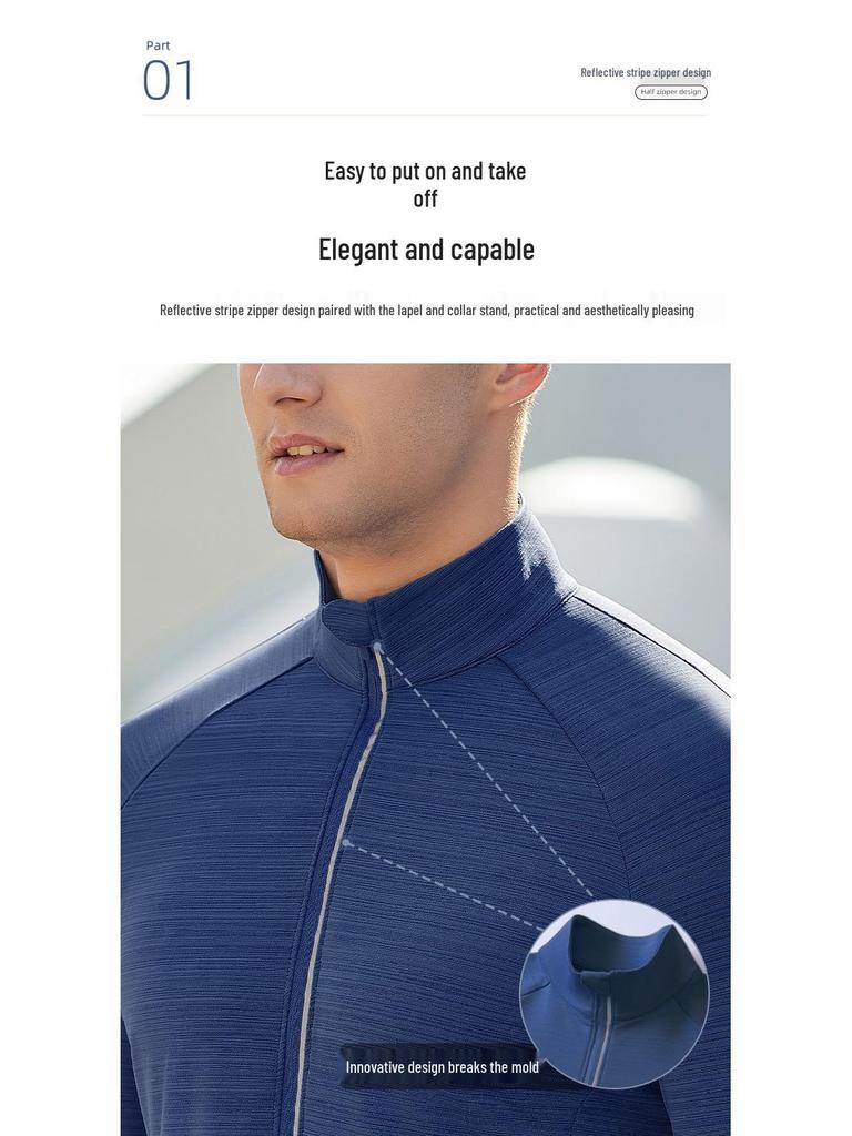Unisex Quick-Dry Long Sleeve Sports Jacket for Autumn/Winter