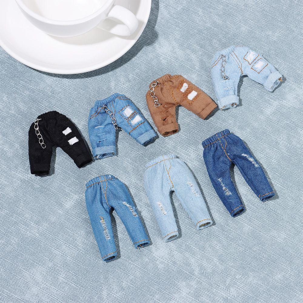 19 Styles 1/12 Dolls Kids Gift Toys PU Leather Jackets Fashion Ripped Pants Hoodies Doll Jeans