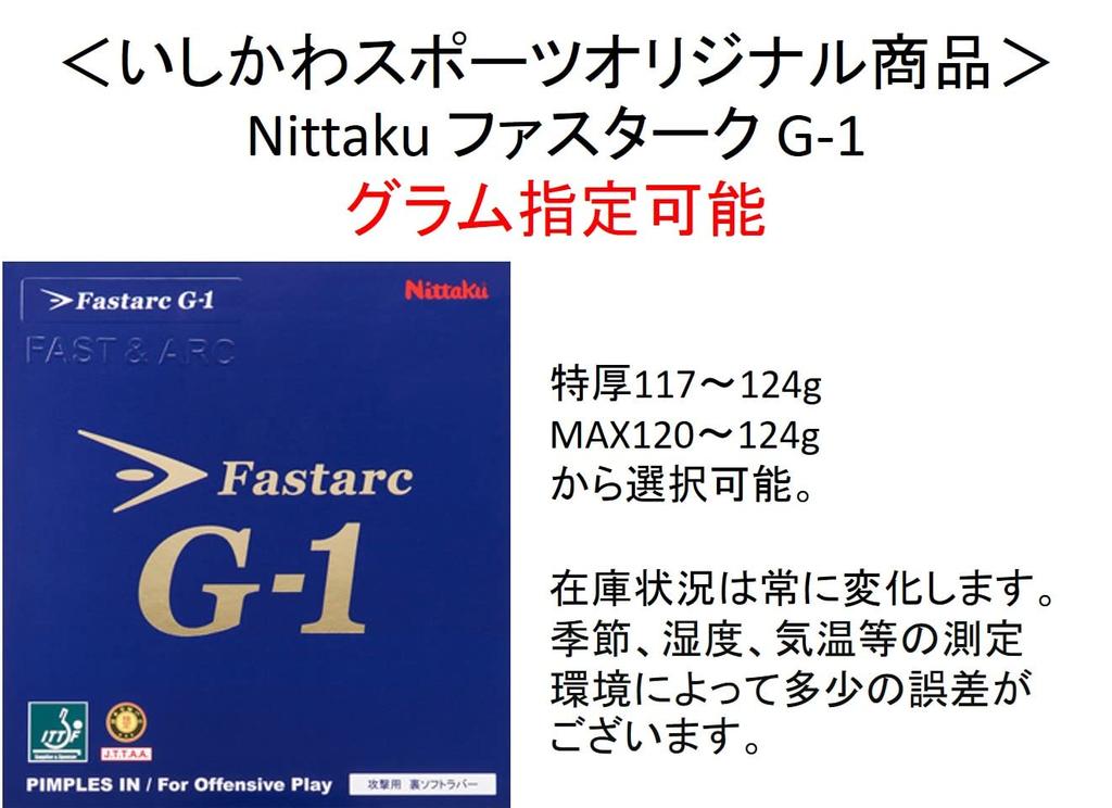 Nittaku Fastark G-1 Table Tennis Rubber, Gram-Specific Max Red, 121g, NR8702, Inverted Soft, Tension