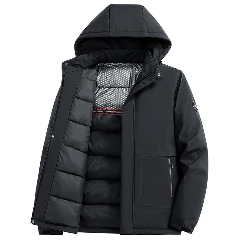 Jachetă de bumbac pentru afaceri și agrement pentru bărbați, jachetă antiglonț cu grafen pentru bărbați, jachetă de bumbac cu glugă detașabilă pentru bărbați, jachetă groasă de bumbac pentru bărbați