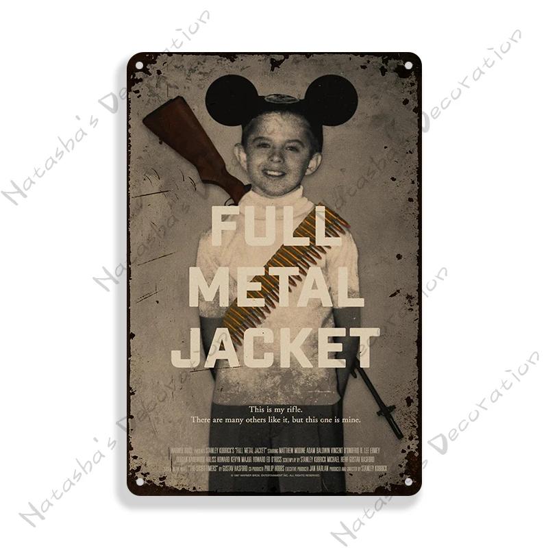 Classic Movie Metal Poster Full Metal Jacket Wall Decor Metal Tin Sign Vintage Wall Plate Retro  Plaque Industrial Decor