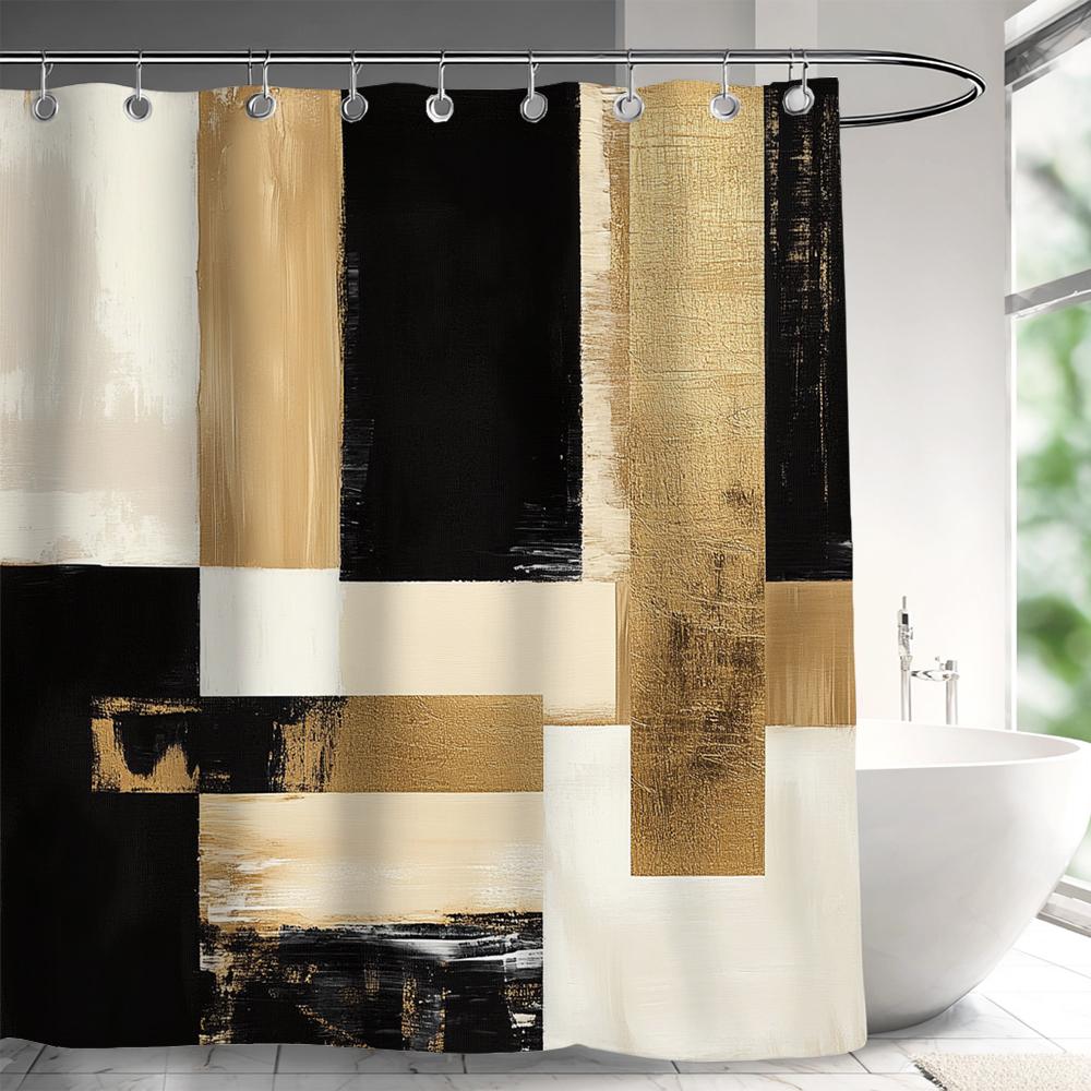 Fashion Simple Art Line Shower Curtains , Waterproof Bathtub Curtain, Home Decoration Creative Personality Bathroom Curtain