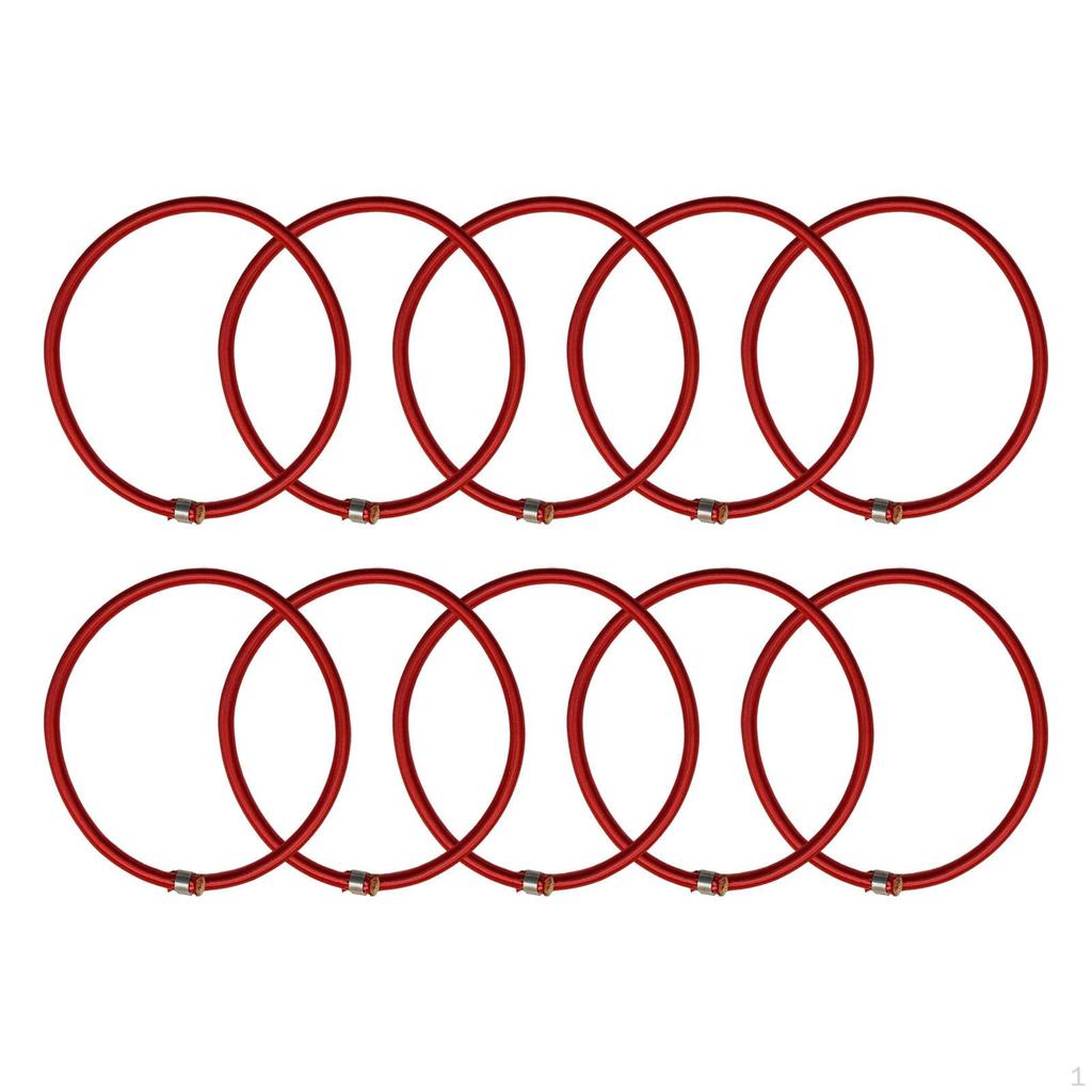 10 Pieces Trampoline Elastic Rope Bungee Cord Aluminum Buckle Heavy Duty Stretch