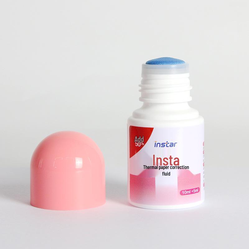 Insta Thermal Paper Correction Fluid & Quick-Drying Confidential Stamp Eraser Marker Pen (Large Capacity)