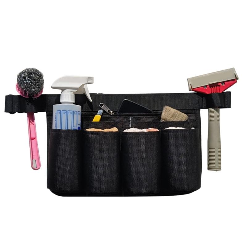 Ergonomic Adjustable Cleaning Tool Belt With Spacious Compartments Waist Organizers For Efficient Workplace Organization