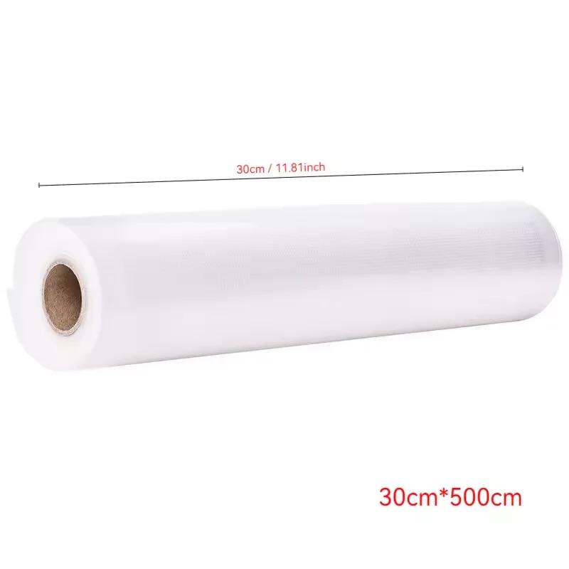 500cm Lebensmittel-Vakuumverpackungsbeutel, Küchenaufbewahrung Konservierung Vakuumversiegelter Beutel, Lebensmittelkonservierung Vakuum-Plastikrolle