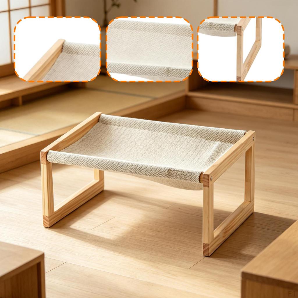 Elevated Cat Bed Hammock Breathable Portable Comfortable Raised Sleeping Frame for