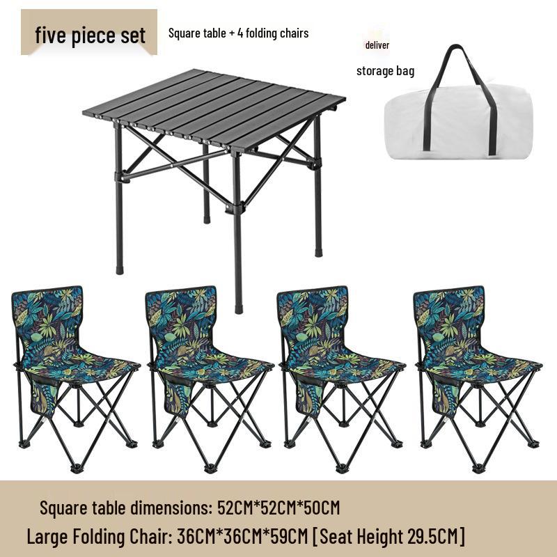 Portable Outdoor Folding Chair with Backrest for Camping and Art Sketching