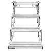RV Steps, 3-Step, 200 kg Load Capacity, Manual Retractable RV Stairs, Telescopic Folding Aluminum Alloy Camper Steps, Steel Frame Non-Slip Entry