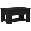 Coffee Table Black Oak Look 79 X 49 X 41 Cm Engineered Wood