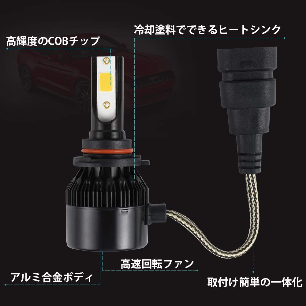 Catland HB4 9006 LED mlhové světlo, Žluté, 12 V, Auto LED mlhové světlo/přední světlo, LED