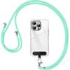 Adjustable Crossbody Lanyard Case For iPhone 16 15 14 13 12 11 8 7 Pro Plus X XS Max XR SE 2 3 Transparent TPU Shockproof Cover
