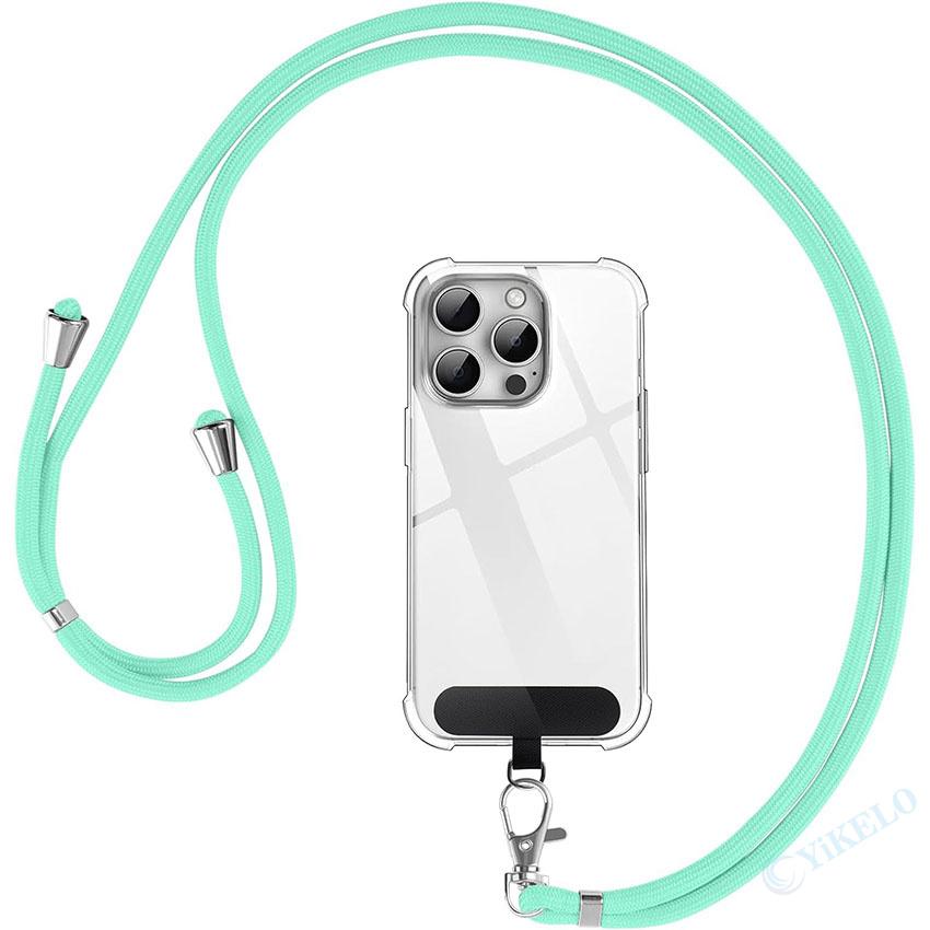 Adjustable Crossbody Lanyard Case For iPhone 16 15 14 13 12 11 8 7 Pro Plus X XS Max XR SE 2 3 Transparent TPU Shockproof Cover
