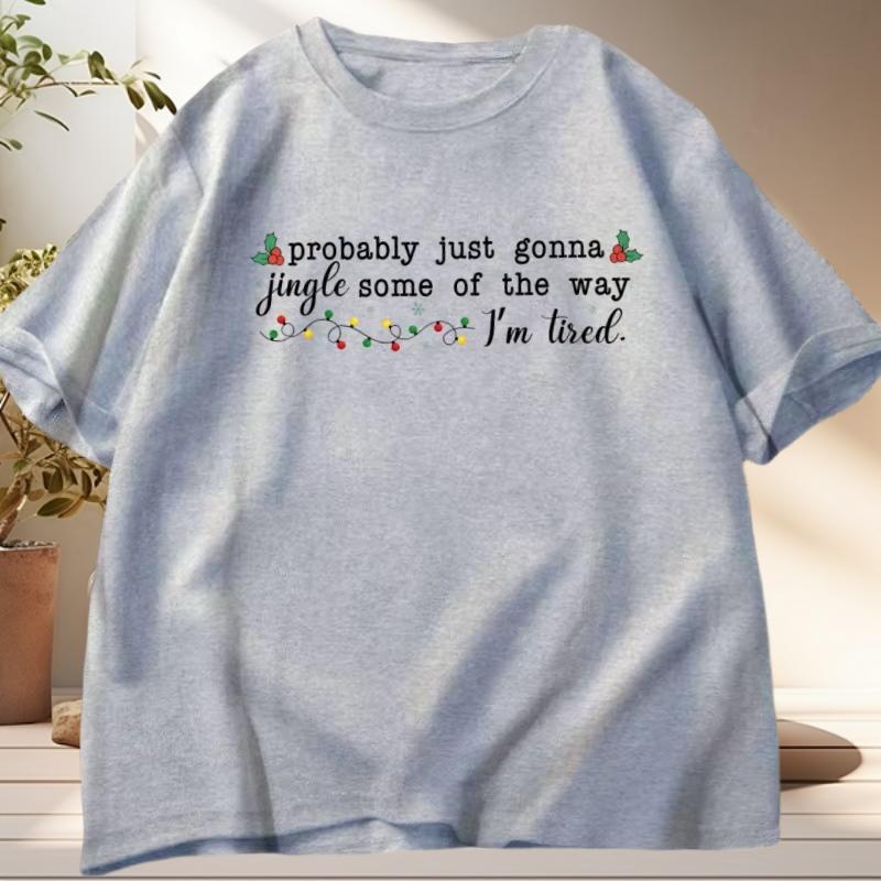 Probably Just Gonna Jingle Some Christmas Tshirt Funny Holiday Jesus T Shirt Coton Men Women Casual Short Sleeve Tees Clothes