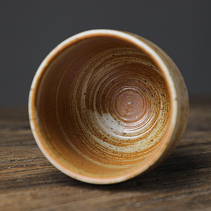 Saudi Arabian Espresso Coffee Cup Coarse Pottery Retro Handmade Tea Cup Large Ceramic Master Cup  Water Cup