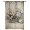 Farm Rooster Chicken Retro Illustration Window Curtains Home Decor Living Room Curtains Kid's Room Cortinas For Kitchen Bedroom