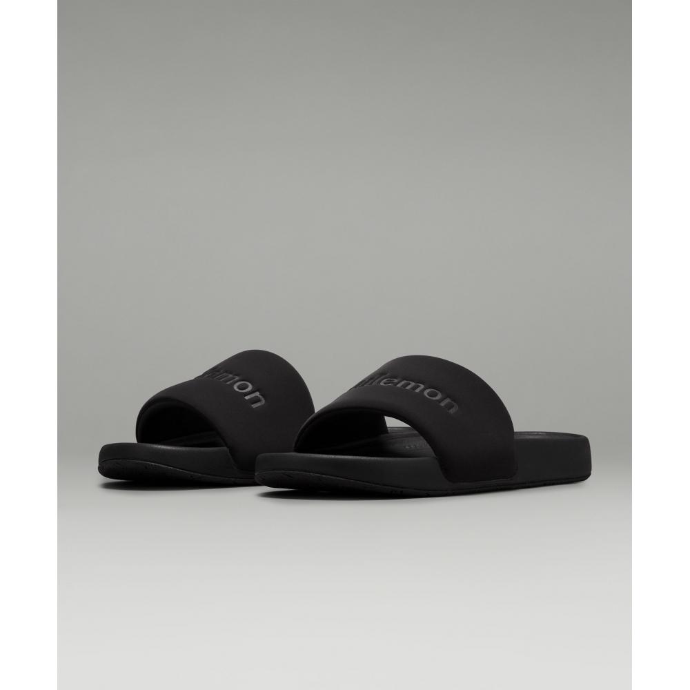 

Lululemon Men S reStfeel Slide Graphic Black Black Black 9