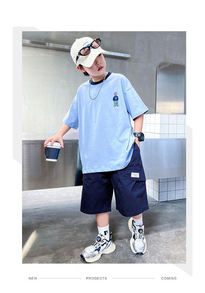 Boys' Summer Set - Short Sleeve Fashionable Trendy Outfit