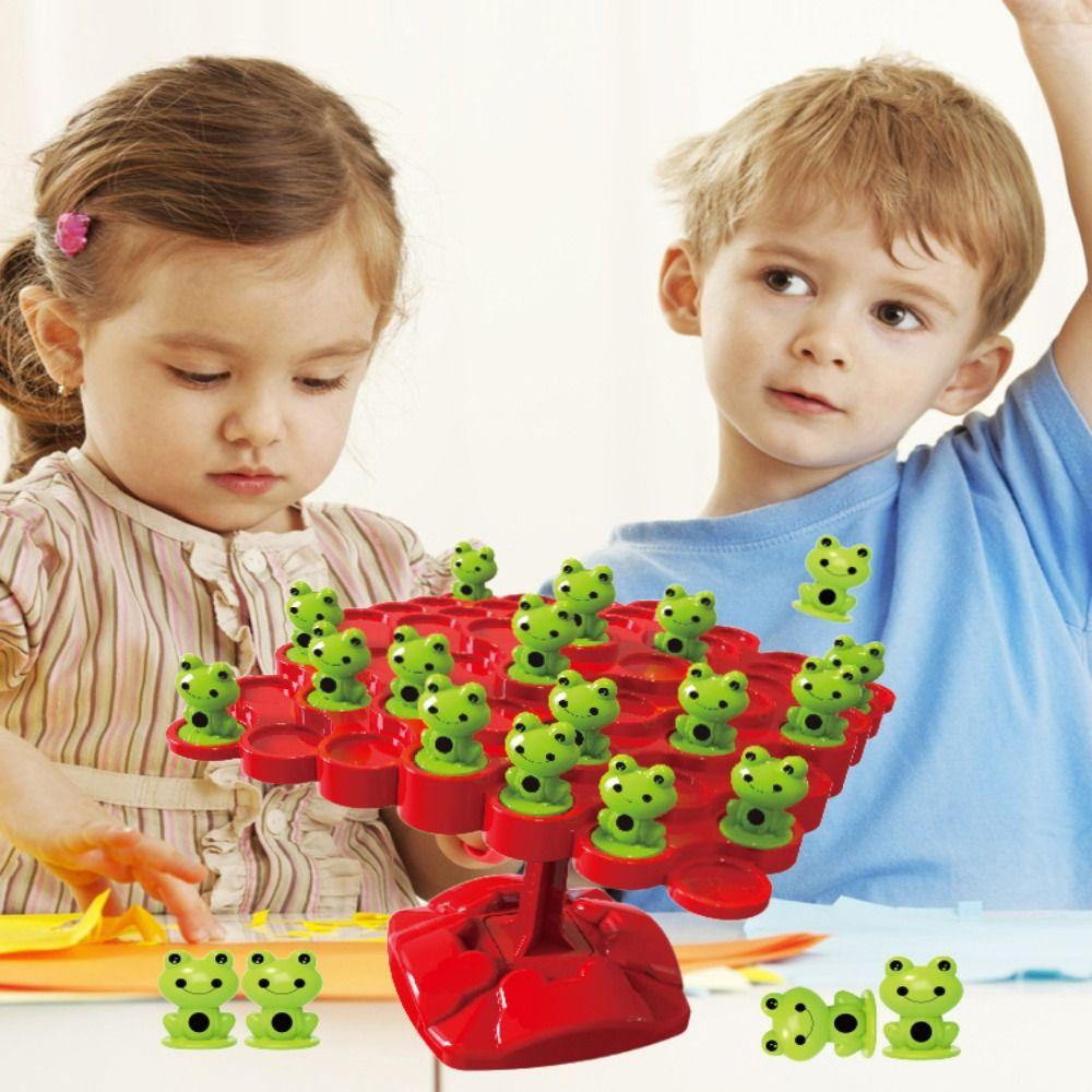 

Parent-child Fun Frog Balance Tree Educational Balancing Board Puzzle For Kids Green Frog