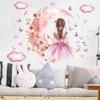 Girl Moon Butterflies Wall Stickers Kid Girls Room Bedroom Decoration Baby Nursery Home Decor Accessories Living Room Wall Decal