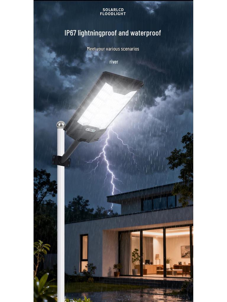 Sapphire Telescopic Solar Street Light with Radar Sensor for Outdoor Courtyard Lighting