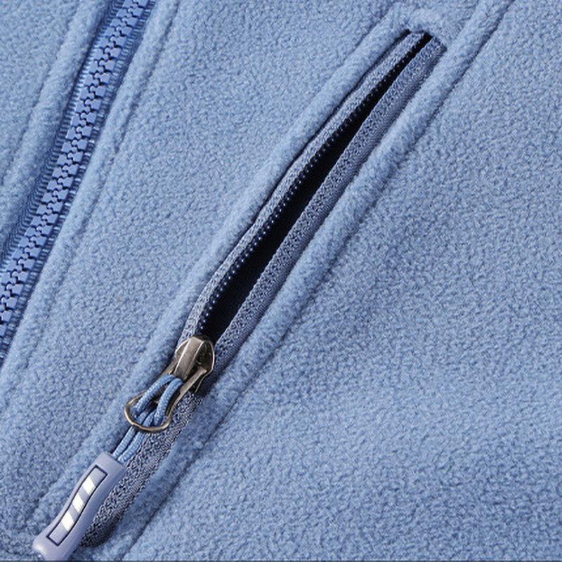 Herbst Herren Outdoor Freizeitweste Jacke Herren Uni Stehkragen Winddicht Polarfleece Weste Angeln Wandern Weste Mann