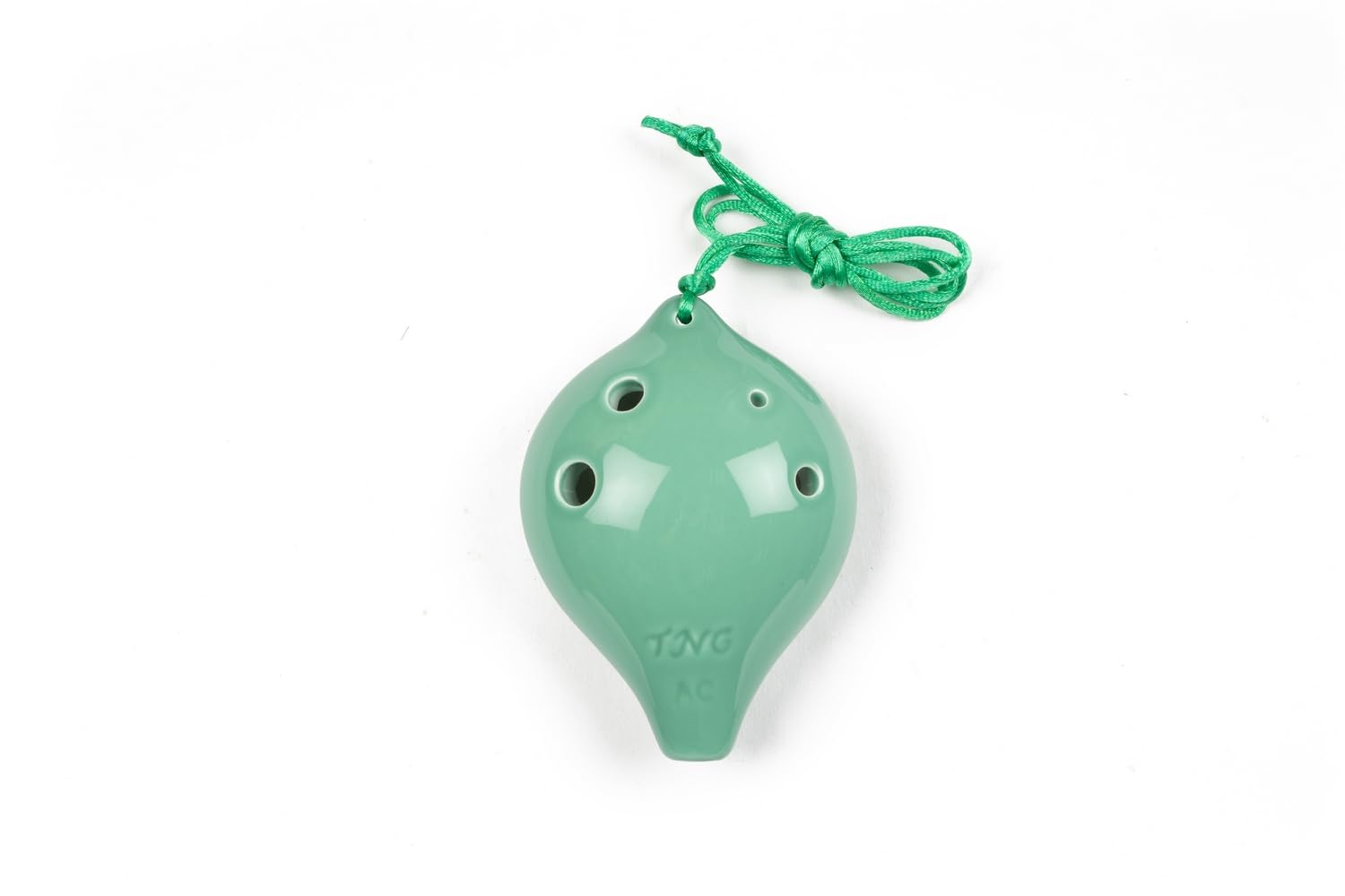 

TNG Ocarina Musical Instrument Holes High Quality C Key AC Single Ocarina Tube Play Glazed Finish [6 / Alto/Green] (with Strap) зелений