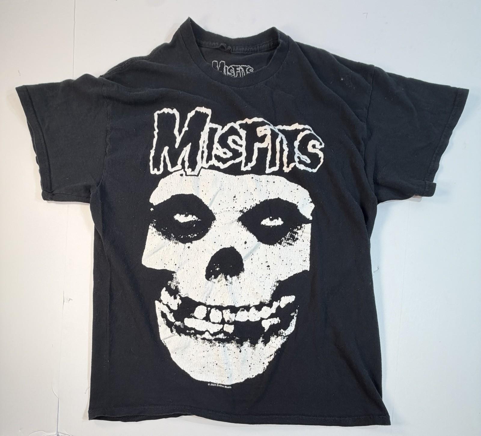 Misfits Skull T Shirt Mens Large Black Punk Rock Band Graphic Tee Unisex T-Shirt S