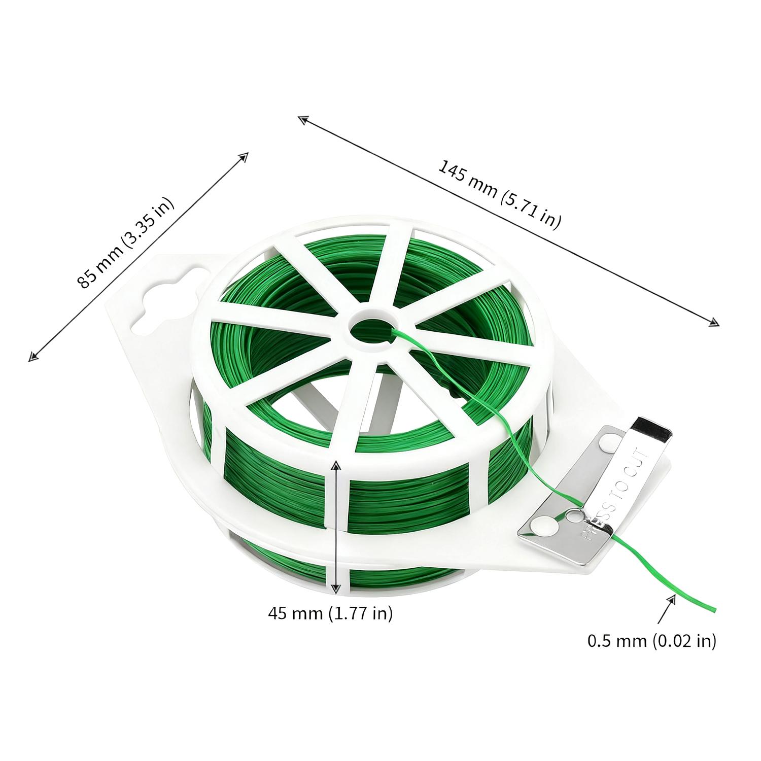 

1 рулон 100 м многофункциональный пластиковый стальной стяжной хомут прочный многоразовый садовый цветочный поддерживающий ремень для растений стяжка Green 100m
