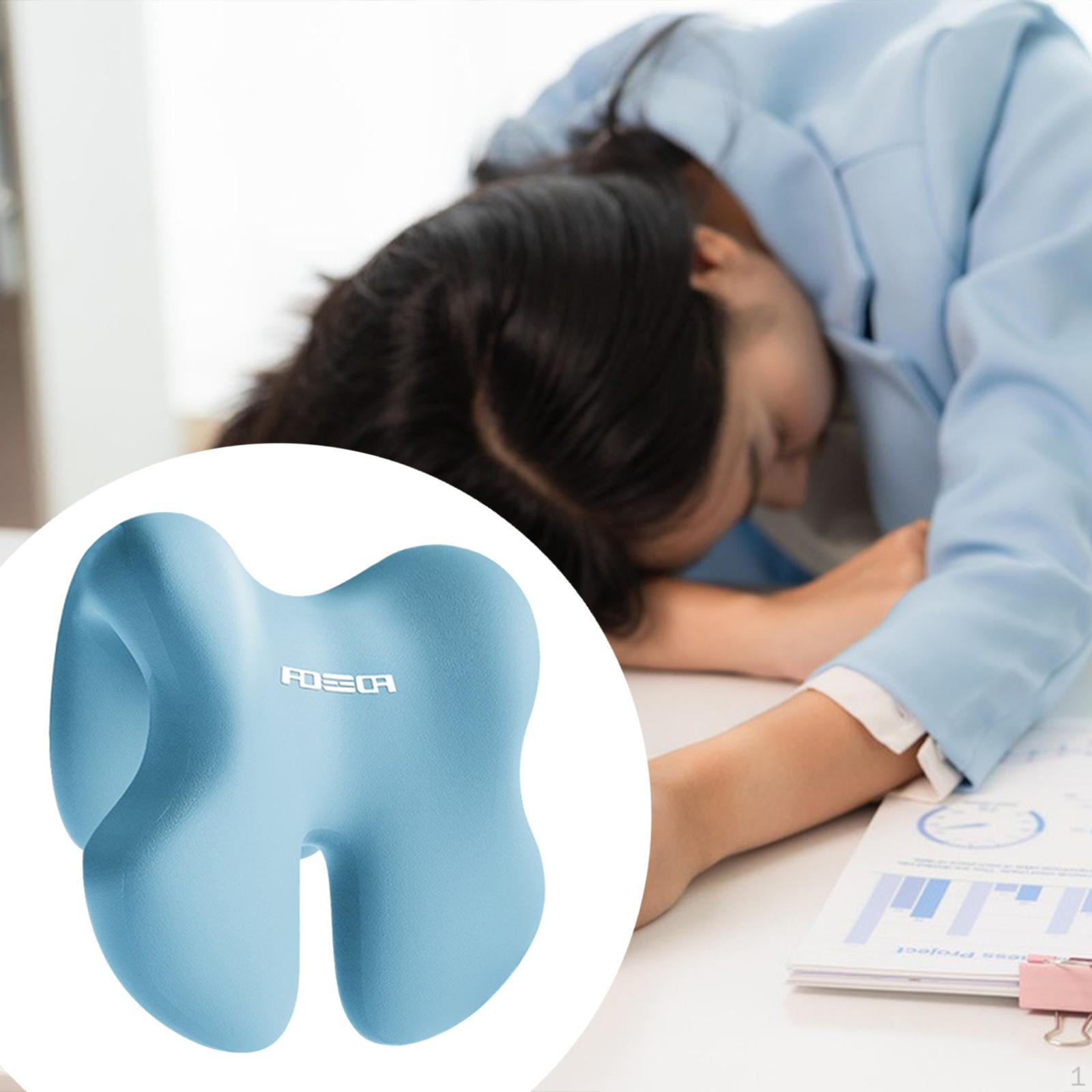 

Подушка для поддержки шеи для офисного кресла, подушка для перерыва за столом, для домашнего использования светло-синий