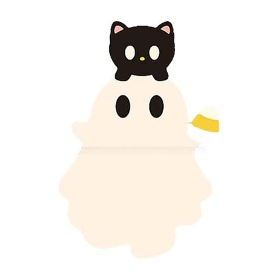 Halloween Ghost Phone Buddy Mini Phone Figure Surprise Toy Stick-on Cute Ghost Phone Topper Adhesive Cling Decoration for Smartphone