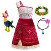 Nuovo Film Oceania 2 Vestito da Bambina Costume per Festa di Halloween Abito Elegante da Principessa Bambini Outfit Vaiana Vestito
